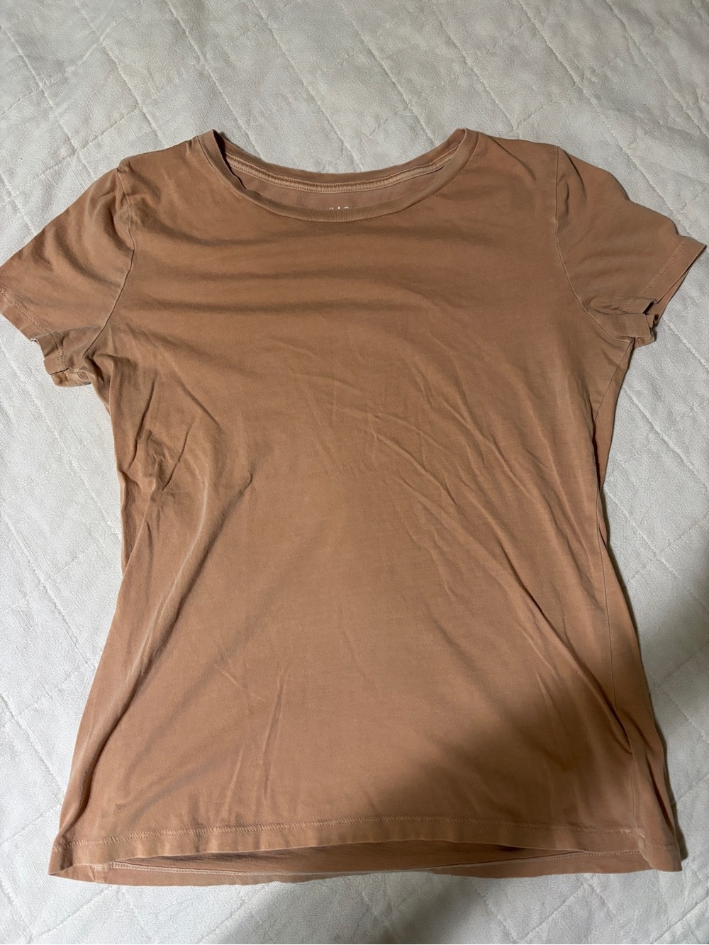 Gap Women's Short Sleeve Vintage Crewneck Tee in Light Brown / Camel Size Small